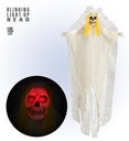SQUELETTE DE JEUNE MARIEE AVEC TETE LUMINEUSE CLIGNOTANTE 105 CM