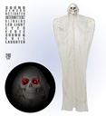 FAUCHEUSE AVEC YEUX CLAIRS LED CLIGNOTANTS PAR INTERMITTENCE, SONS EFFRAYANTS & RIRE DIABOLIQUE capteur sonore activé - 240 cm