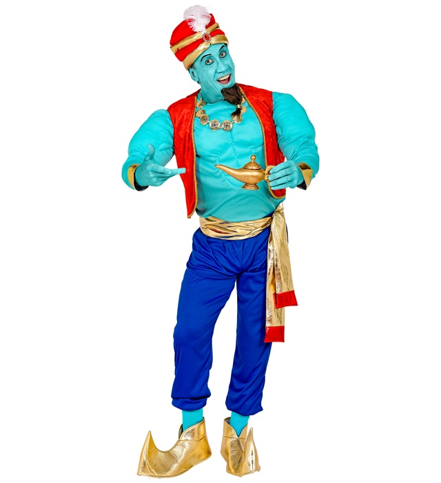 [10231] "GENIE MAGIQUE" (chemise muscle, veste, pantalon, ceinture, couvre - chaussures, turban) (S)