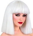 "PERRUQUE SHOWGIRL" blanche - en boite