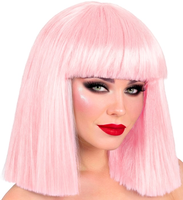 [10266] "PERRUQUE SHOWGIRL" rose - en boite