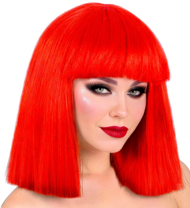 [10269] "PERRUQUE SHOWGIRL" rouge - en boite