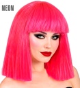 "PERRUQUE SHOWGIRL" rose fluo - en boite