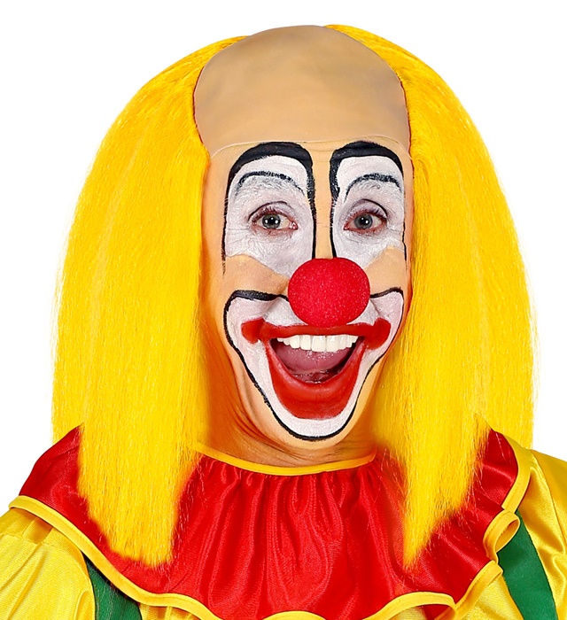 "COIFFE DE CLOWN AVEC CHEVEUX JAUNES"
