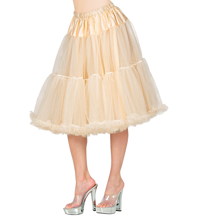 "JUPE/JUPON EN TULLE CREME" 65 cm