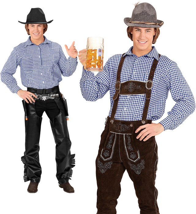 [10371] "CHEMISE A CARREAUX BLEUE" (S)