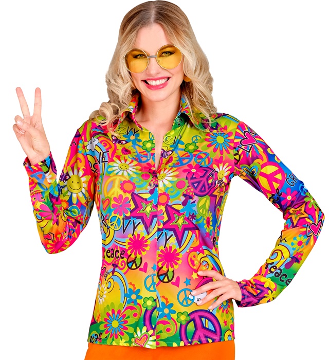 [10386] "THE 60s FASHION - peace & love" (chemise) (XXL)