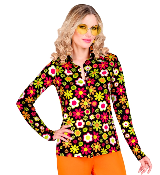 [10413] "THE 60s FASHION - flowers" (chemise) (XXL)