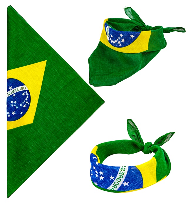 "BRAZIL BANDANA" 55x55 cm - 100% cotton