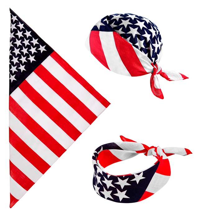 [1044U] "U.S.A. BANDANA" 55x55 cm - 100% cotton