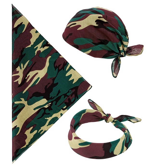 "CAMOUFLAGE BANDANA" 55x55 cm - 100% cotton