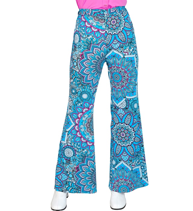 [10445] "THE 60s FASHION - blue mandala" (pantalon) (S/M)
