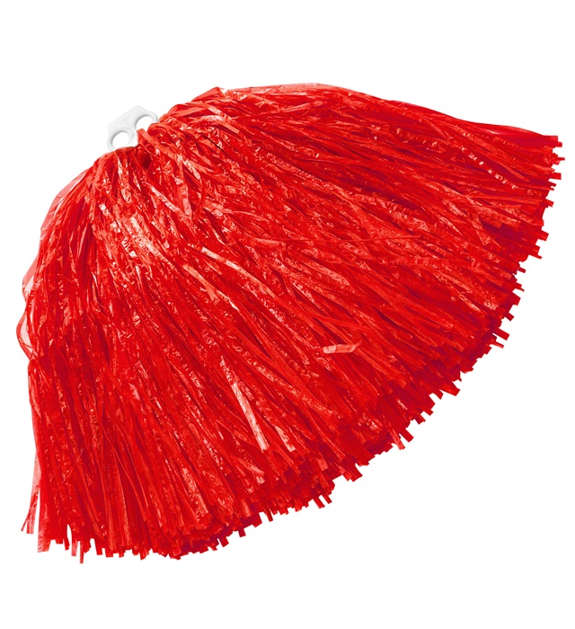 [1052R] "POM POM D'UNE SEULE COULEUR" rouge