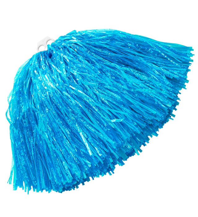 "POM POM D'UNE SEULE COULEUR" bleu