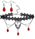 "RAS DE COU & BOUCLES D’OREILLES GOTHIIQUE VAMPIRESSE"