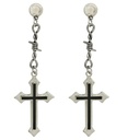 "BOUCLES D’OREILLES CROIX NOIRE"