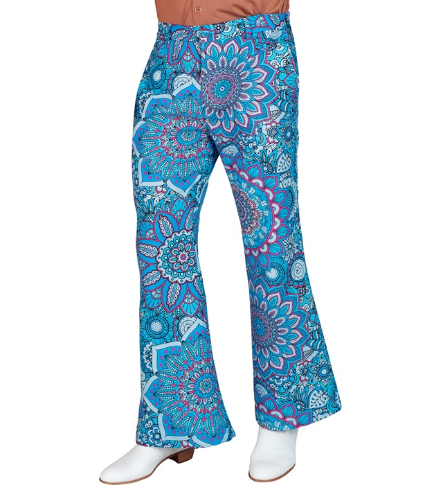 [10576] "THE 60s FASHION - blue mandala" (pantalon) (XXL)