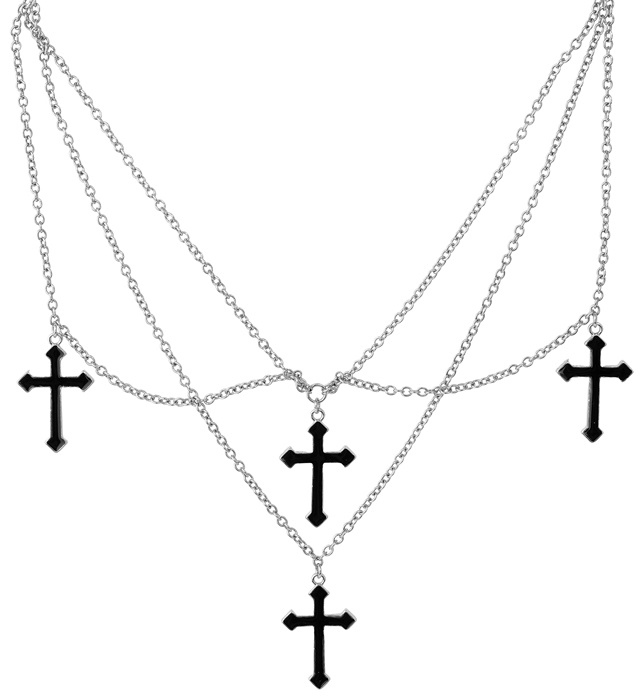 [10608] "COLLIER CROIX NOIR"