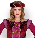 "COUVRE - CHEF MEDIEVAL AVEC VOILE BORDEAUX"