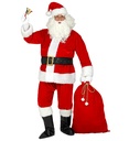 "PERE NOEL PROFESSIONNEL" (veste, pantalon, ceinture, chapeau, barbe, lunettes, couvre - bottes, sac)