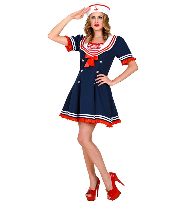 "FEMME MARIN" (robe, jupon filet, chapeau)