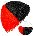 "POM POM DE DEUX COULEURS" rouge/noir