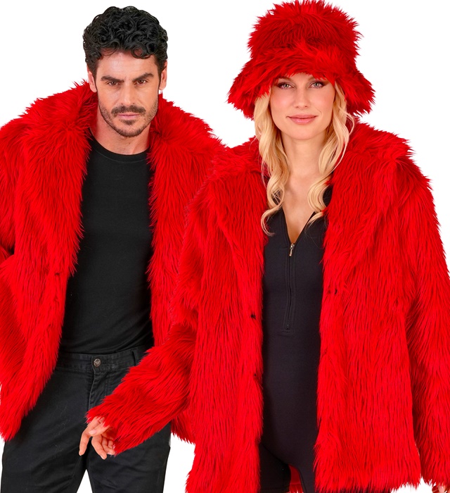 [10893] "VESTE EN PELUCHE ROUGE" (XXL)
