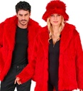 "VESTE EN PELUCHE ROUGE"