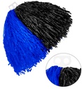 "POM POM DE DEUX COULEURS" noir/bleu