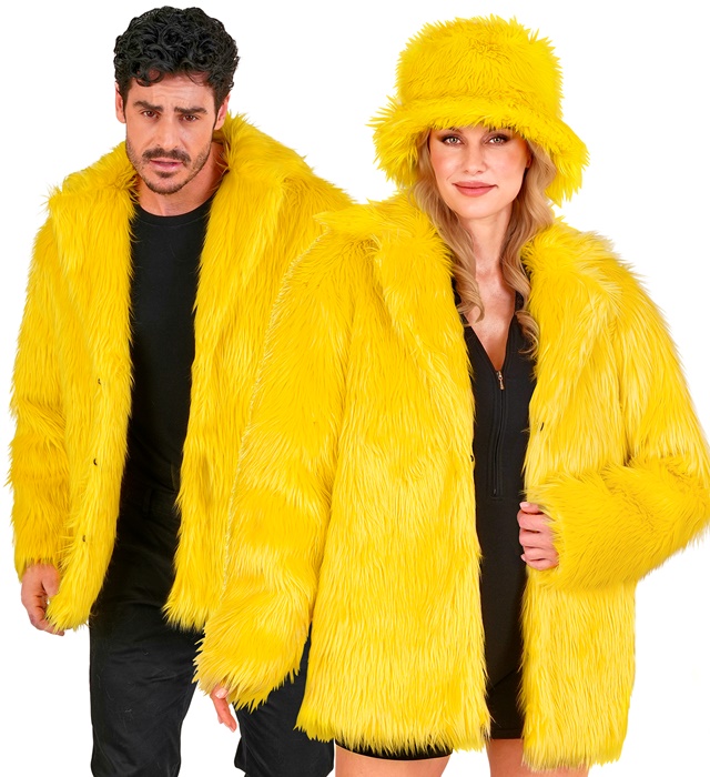[10923] "VESTE EN PELUCHE JAUNE" (XXL)