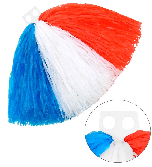 "POM POM DE TROIS COULEURS" bleu/blanc/rouge