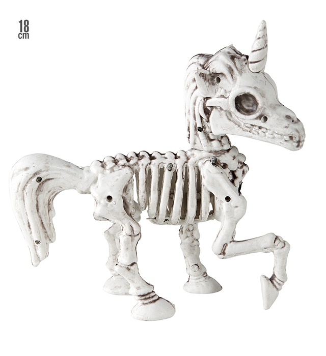 "SQUELETTE LICORNE" 18 cm