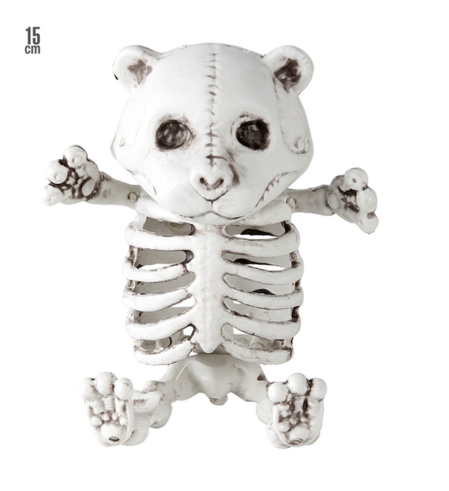 "SQUELETTE OURS EN PELUCHE" 15 cm