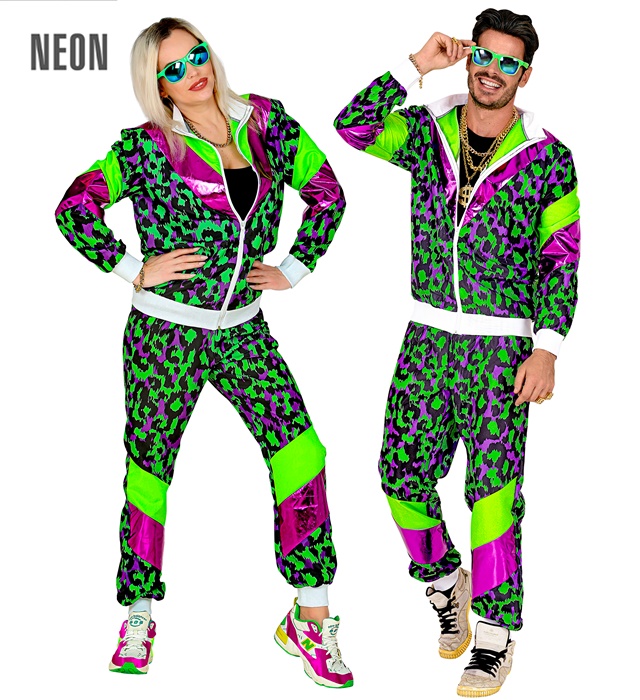 [11001] "COSTUME ANNEES 80 PARTY ANIMAL" (veste, pantalon) (S)