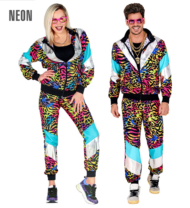 [11771] "COSTUME ANNEES 80 PARTY ANIMAL" (veste, pantalon) (S)