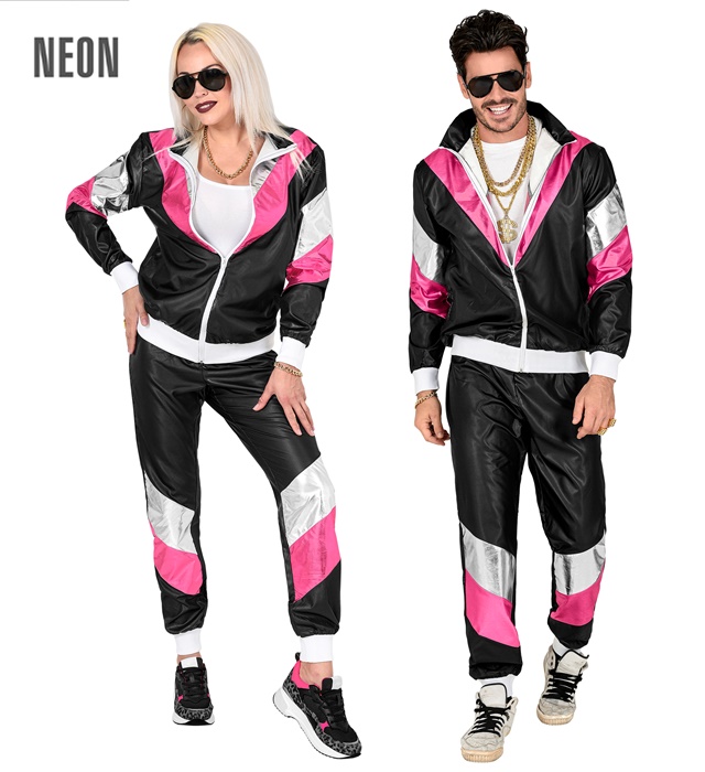 [11781] "COSTUME ANNEES 80 ASPECT CUIR" (veste, pantalon) (S)