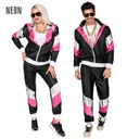 "COSTUME ANNEES 80 ASPECT CUIR" (veste, pantalon)
