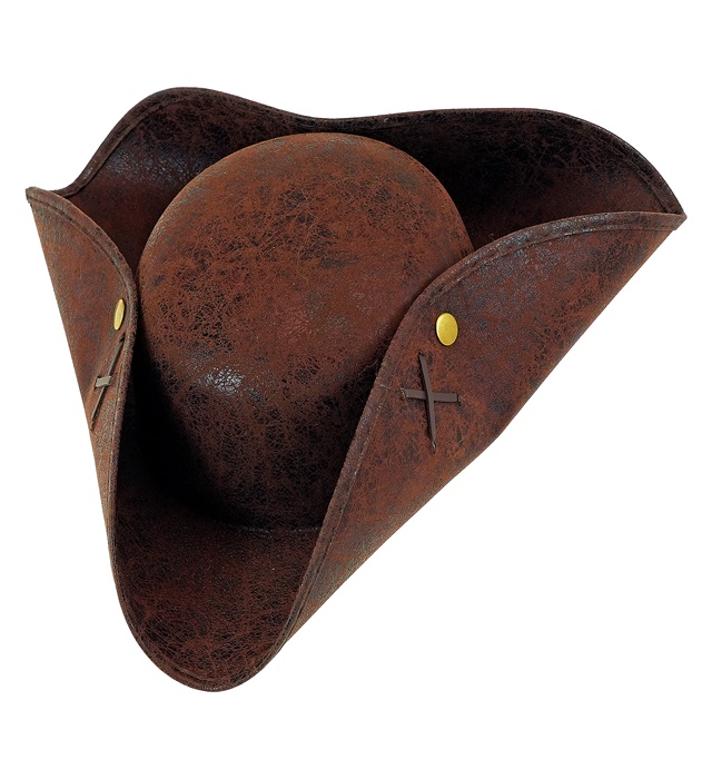 [11926] "CHAPEAU TRICORNE ECO-CUIR VIEILLI"