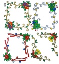Set de "2 VITROPHANIE DE NOEL DECORATION ANGLE FENETRE" 4 styles - 12 cm