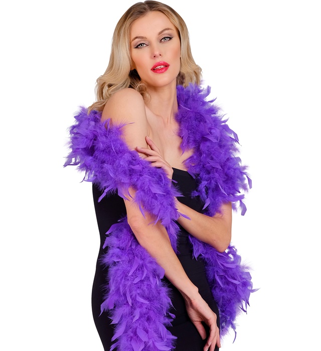 "BOA A PLUMES VIOLET " - 1,80 m - 80 g