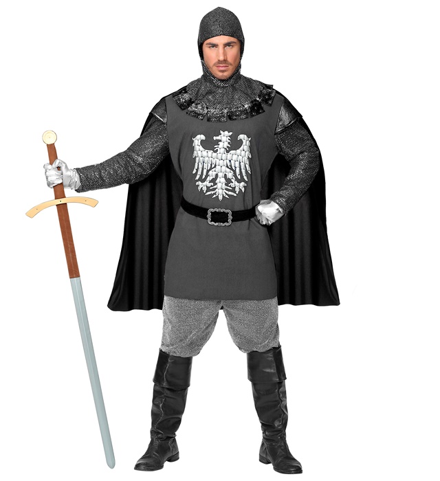 [12101] "CHEVALIER" (manteau avec cape, ceinture, capuche) (S)