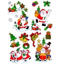 "VITROPHANIE DE NOEL ASSORTIE AVECPERE NOEL" set avec 4 styles