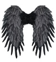 "AILES PLIABLES AVEC PLUMES NOIRES" 50x50 cm