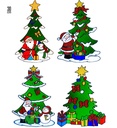 "VITROPHANIE SAPIN DE NOEL" 4 styles - 30 cm