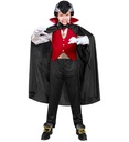 "VAMPIRE" (gilet, ceinture, noeud papillon, collier avec médaillon, gants, cape)