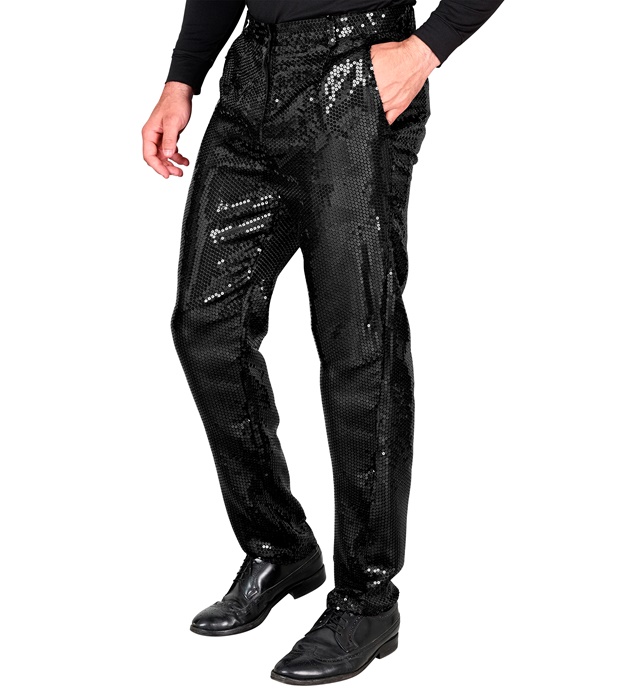 "PANTALON PARTY FASHION" (pantalon à paillettes noir)