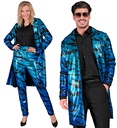 "MANTEAU PARTY FASHION" (manteau à paillettes vagues bleues)