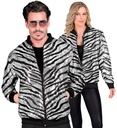 "BOMBER PARTY FASHION" (bomber à paillettes animalier zèbre)