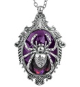 "COLLIER BOURGEON VIOLET ARAIGNEE"