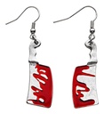 Paires de "BOUCLES D'OREILLES HACHES SANGLANTES"